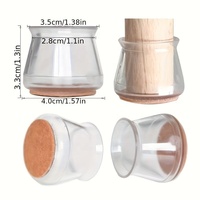 6/10 pièces rond Transparent Table et chaise pied couverture muet résistant à l'usure antidérapant sol protecteur tabouret Table jambe tapis de protection