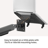 Support de moniteur pour bureau d'ordinateur, accessoires, plaque VESA en acier, support universel pour ordinateur portable, pour bras de moniteur de bureau