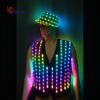 Service OEM pour adultes, robe maxi lumineuse noire, 1 pièce, Future Boys CN;HUN, gilet sans manches, lumière LED, Dashiki africain, grande taille