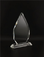 Plaque en verre de cristal gravée pour cadeau d'appréciation de trophée de reconnaissance des employés