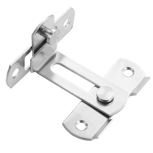 Loquet de porte sans perçage Mori Yoshi en acier inoxydable, à 180 degrés, plat, ou à 90 degrés, à angle droit, pour salle de bain et sécurité des portes pour animaux de compagnie - Product Image 5