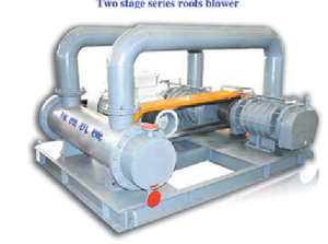 Souffleur industriel à haute pression à double étage 11 kW 15 CV Roots Pd Blowers Tri Lobe Silencer électrique 380 V pour gaz - Product Image 2