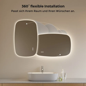 Specchio da <span class=keywords><strong>Bagno</strong></span> LED Moderno all'Ingrosso <span class=keywords><strong>con</strong></span> Interruttore Touch Illuminato, Luce LED Intelligente per Appartamenti - Product Image 4