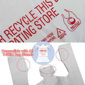 Bolsa de Camiseta de LDPE Impresa Personalizada con Logotipo Verde y Símbolo de Reciclaje para Empaquetado Minorista - Product Image 4