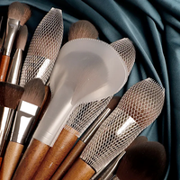 Vente en gros d'usine, fabricants véganes en Chine, kit compact à étiquette privée, 37 pièces, pinceaux de maquillage de haute qualité, sans cruauté, couleur marron
