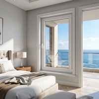Ventanas Francesas Modernas de Aluminio con Doble Acristalamiento, Vidrio Templado Low-E, Aislamiento Térmico, Calidad Energy Star, para Exteriores