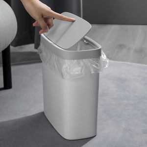 HeDou Modern Rectangular Trash Can 7L With Lid For Home Bathroom Bedroom - Product Image 3