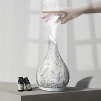 Humidificateur de parfum ultrasonique diffuseur d'aromathérapie huile essentielle électrique en verre marbré en forme de vase pour hôtels prise américaine