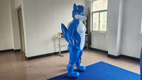 Costume de renard gonflable en PVC bleu de qualité personnalisée BeiLe pour fête