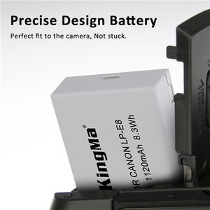 <span class=keywords><strong>Batterie</strong></span> d'appareil photo Li-ion rechargeable KingMa <span class=keywords><strong>LP</strong></span>-<span class=keywords><strong>E8</strong></span> 1120mAh de remplacement pour les appareils photo reflex numériques <span class=keywords><strong>Canon</strong></span> - Product Image 3