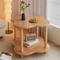 Table d'appoint contemporaine mobile, table basse minimaliste, petite table de chevet multifonctionnelle, étagère de rangement pour salon et chambre