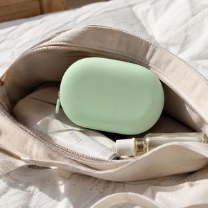 OEM ODM Silicone Cosmetic Pouch <b>Compact</b> Travel <b>Makeup</b> Bag Soft Touch Washable Organizer for Women Custom Logo Wholesale - Product Image 3