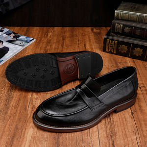 Nuevos hombres lavados Retro estilo británico moda tendencia Slip on <span class=keywords><strong>mocasines</strong></span> hechos a mano cabeza cuero genuino capa superior zapatos de cuero de vaca - Product Image 4