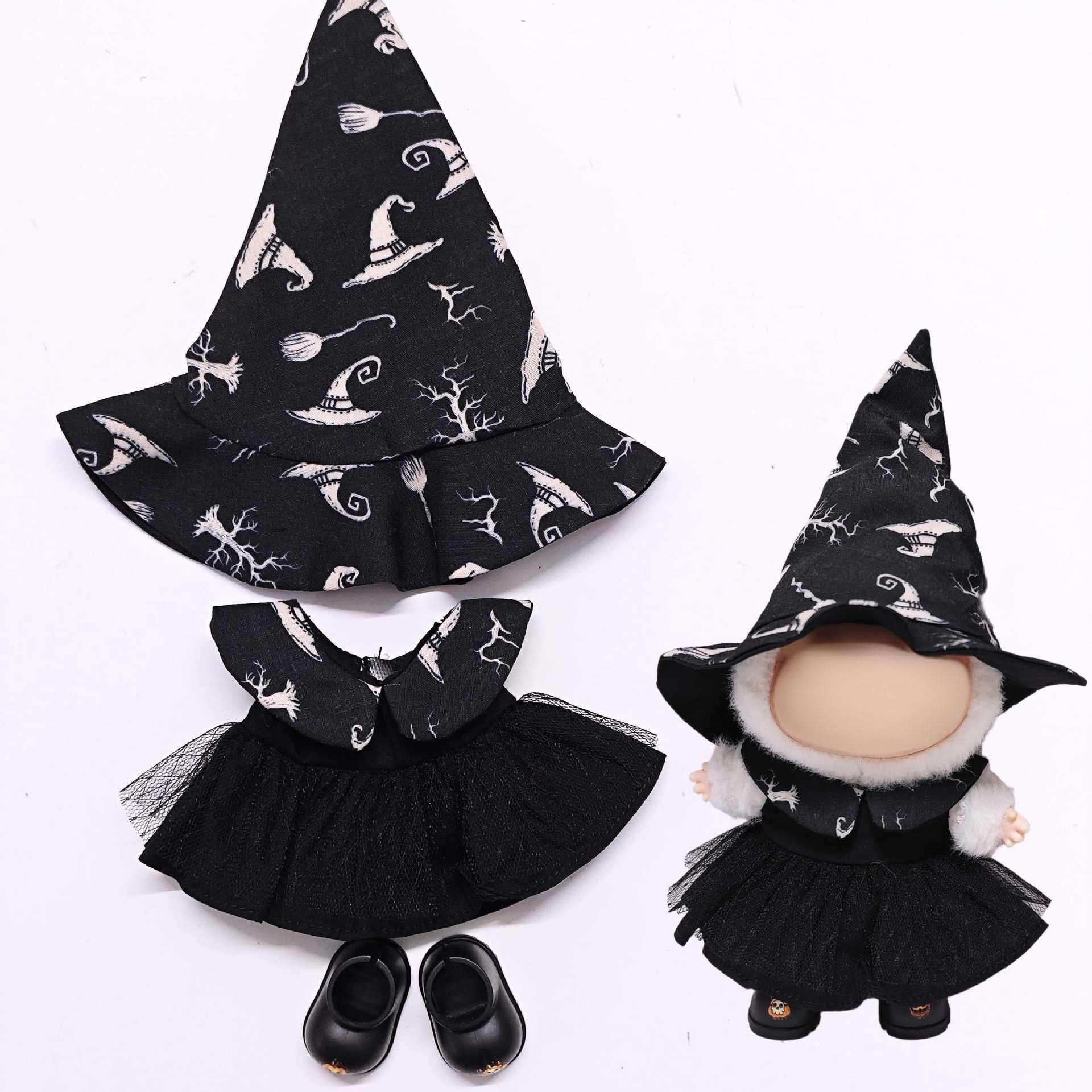 หมวกสีดำ + กระโปรง + รองเท้า