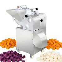 YYHB Mobiele PLC Snijmachine met wielen, draagbaar compact ontwerp, 100KG draagvermogen, flexibele oplossing voor wortelgewassen, roestvrij staal, 750W