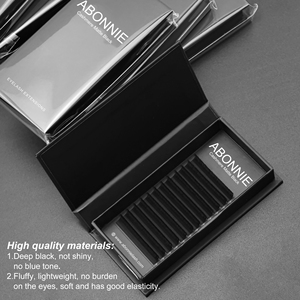 Abonnie Wholesale Cashmere Lash Extension De <span class=keywords><strong>Cils</strong></span> <span class=keywords><strong>Bouquet</strong></span> Lash Trays Matte Black Cashmere Velvet Lash Trays - Product Image 5