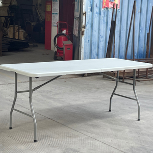 6FT nhiệm vụ nặng nề di động hình chữ nhật tiệc Trắng HDPE nhựa gấp bảng cho các sự kiện ngoài trời cho thuê bên phục vụ đám cưới - Product Image 3