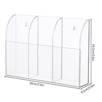 Support mural transparent en acrylique pour télécommande et boîte de rangement avec service de découpe, utilisation au chevet de la télévision