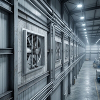 Ventilateur d'extraction à entraînement direct Minxin 1380 mm en acier galvanisé pour l'élevage de volailles, la production laitière et autres utilisations agricoles