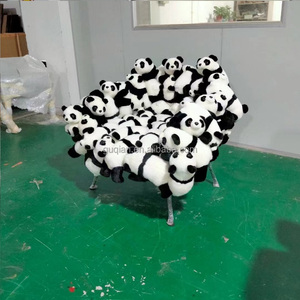 Silla de salón de diseño, muñeca creativa, figura de <span class=keywords><strong>Panda</strong></span> animal, silla de sofá giratoria informal perezosa - Product Image 3