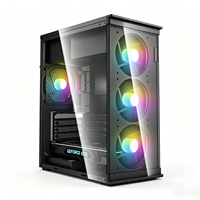 Boîtier de PC de jeu ATX très vendu, 7 emplacements PCI, 3 disques durs, 1 SSD, panneau latéral en verre trempé, prend en charge plusieurs ventilateurs, boîtier d'ordinateur