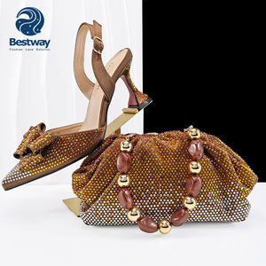 Sepatu dan Tas Pesta Bestway Berkualitas Tinggi Ukuran 38-43 Hak 3.3 Inci Sepatu Italia Tas Tangan Wanita - Product Image 6