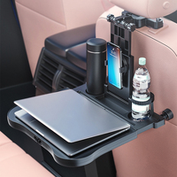 Tablette de siège arrière de voiture stable pour manger et travailler avec support de téléphone pour ordinateur portable et iPad – Plateau de bureau pour passagers arrière