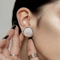 Evorte Custom 0g 1g DIY, dilatateurs d'oreille en acier inoxydable blanc, plug, tunnel, expander, stretcher, bijoux de corps