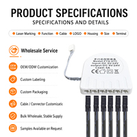 Hub Kontrol Pusat Multi-Port Sensor Sentuh Grosir (DC 12V/24V 1-ke-6 Splitter Box) Konektor Kabinet Strip LED (5A)