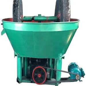 Máquina de molino de sartenes húmedas de doble rodillo, con ISO Gold Silver Ore, fabricante de máquinas de molienda