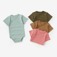 Combinaison bébé 100% coton à manches longues, fermeture à boutons pression, imprimé cartoon, unisexe, vêtements d'été, body pour nouveau-né