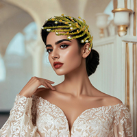 YouLaPan – Pièce de cheveux de mariée exquise, faite à la main, avec plumes artificielles, élégante, pour banquet et danse, YXA376