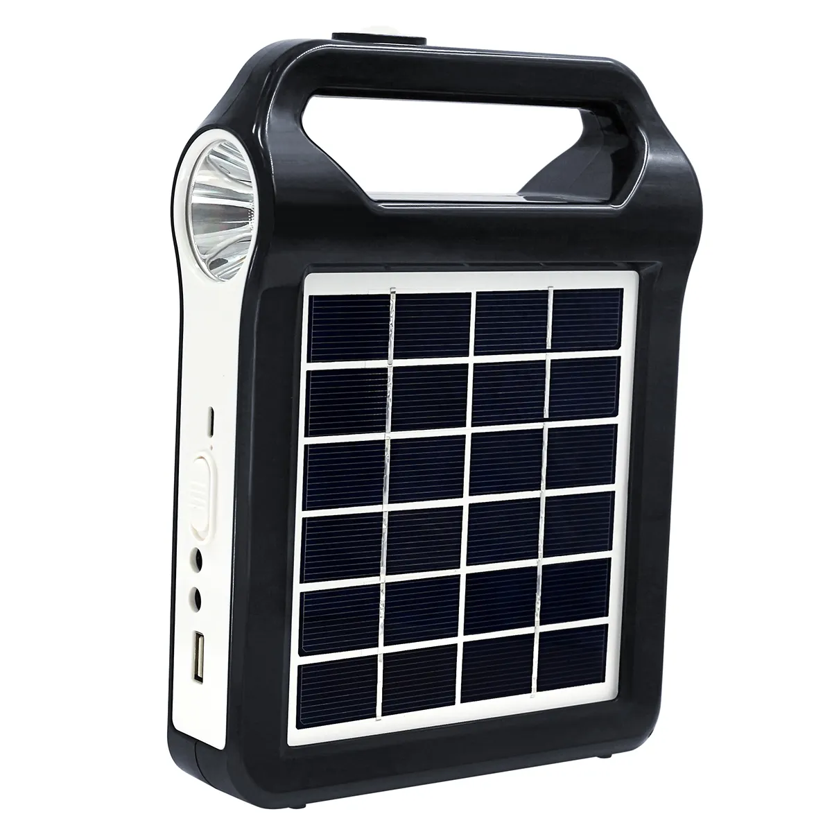 Power bank portable solar power station with LED Torch and 4 in 1 charging cable for mobile phone