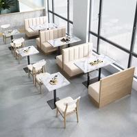 Meubles d'hôtel, table et chaises de café-restaurant, taille et couleur personnalisées, mobilier de restaurant industriel