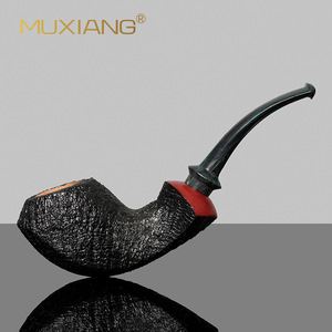 Muxiang Tobacco Pipe Bent Type Solid Briar Wood Handcrafted Men's Smoking Accessory - Product Image 2