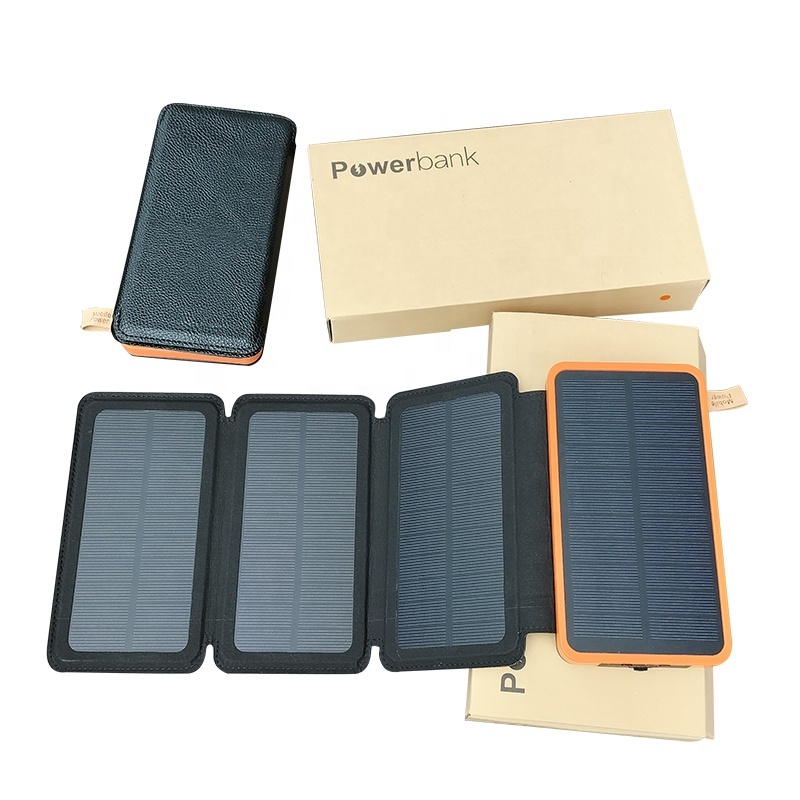 POWERBANK CON SET PANEL SOLAR PORTATIL 4 PANELES
