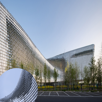 Panneau mural extérieur décoratif moderne en aluminium 3D pour hôtel et salle de sport