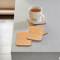 Ensemble de caboteur de café carré moderne en bois de hêtre utilisé pour la maison salon bureau anti-brûlure