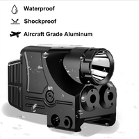 Laser Win - Mire laser rouge/verte en aluminium durable pour la chasse - Combo avec lunette de visée - Supports de montage de 20 mm - Rechargeable par USB - Pour la chasse tactique - 600 LED