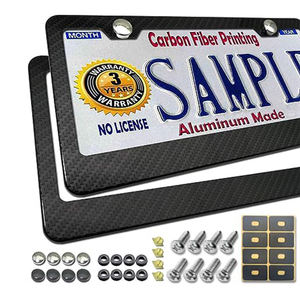 Cadre de plaque d'immatriculation de moto personnalisé de haute qualité argent noir chrome cadre de plaque d'immatriculation logo personnalisé - Product Image 5