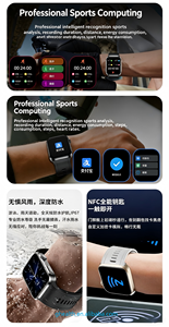 Montre connectée 2026 Pro avec <span class=keywords><strong>mesure</strong></span> de la pression artérielle, alarme de chute, suivi de santé IA <span class=keywords><strong>24h</strong></span>/24, de qualité médicale, haute précision, écran AMOLED, pour personnes âgées - Product Image 5