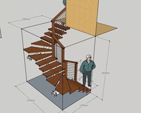 Escaliers intérieurs modernes de qualité supérieure sur mesure, à double/simple poutre