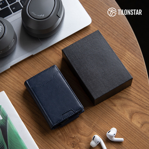 Tilonstar เคสอลูมิเนียมอเนกประสงค์แบบ TVC124, กระเป๋าสตางค์ดีไซน์เนอร์มีที่ใส่บัตรและบัตรเครดิตทำจากหนัง - Product Image 3