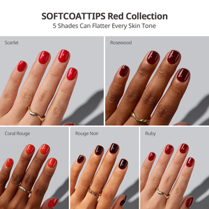 ปลายเล็บปลอม BTArtbox SCOATTIPS XXS ทรงสควอวัล สีแดง 160 ชิ้น ขายส่ง เจลนิ่ม คุณภาพพรีเมียม สำหรับฤดูใบไม้ร่วงและฤดูหนาว แบบกดติด - Product Image 3
