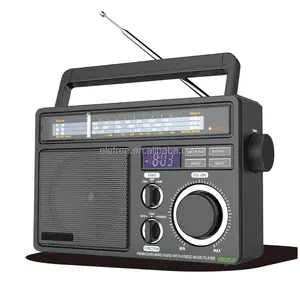 Rohs affichage Lcd réglage de l'heure réveil numérique haut-parleur Portable ondes courtes Bt Mw Am Fm Radio