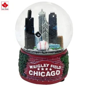 Custom Chicago Wrigley Field Snow Globe