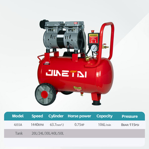 Compresor de Aire de Pistón de 4 Polos, 24L, 40L, 50L, 1440 RPM, Sin Aceite, Silencioso, para el Hogar, Pulverizador de Pintura - Product Image 3