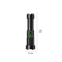 Lampe torche tactique LED rechargeable étanche en alliage d'aluminium avec zoom télescopique et puissantes perles lumineuses XHP360 – Vente en gros
