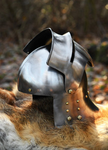 Casco Alemán Sallet de 1480 Años Aproximadamente, Hecho a Mano en Acero, Inspirado en la Edad Media, con Forro de Cuero, Diseño Histórico Decorativo para Fotografía - Product Image 4