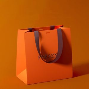 Sacs cadeaux rose pastel avec inscription « Good Luck Again » et poignées en ruban noir – Choix charmant pour sacs cadeaux en papier - Product Image 4